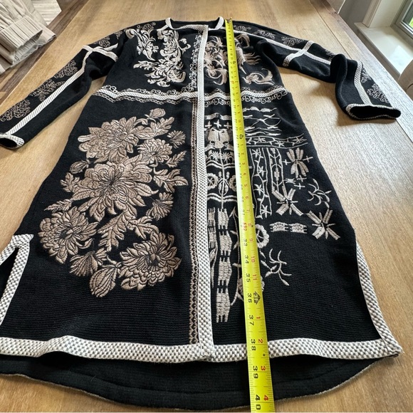 Johnny Was BIYA Mila Knit Midi Cardigan Embroidered Magnetic Snap Button Front - Picture 7 of 14